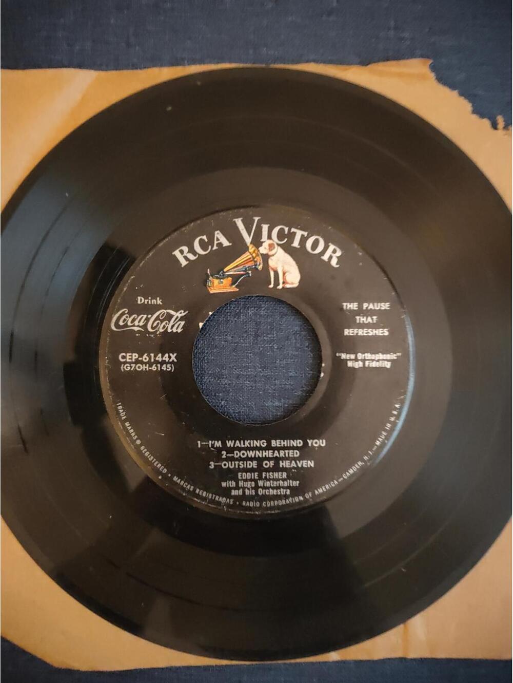 Coca-Cola - Eddie Fisher 7" EP souvenir Vinyl 45 1953